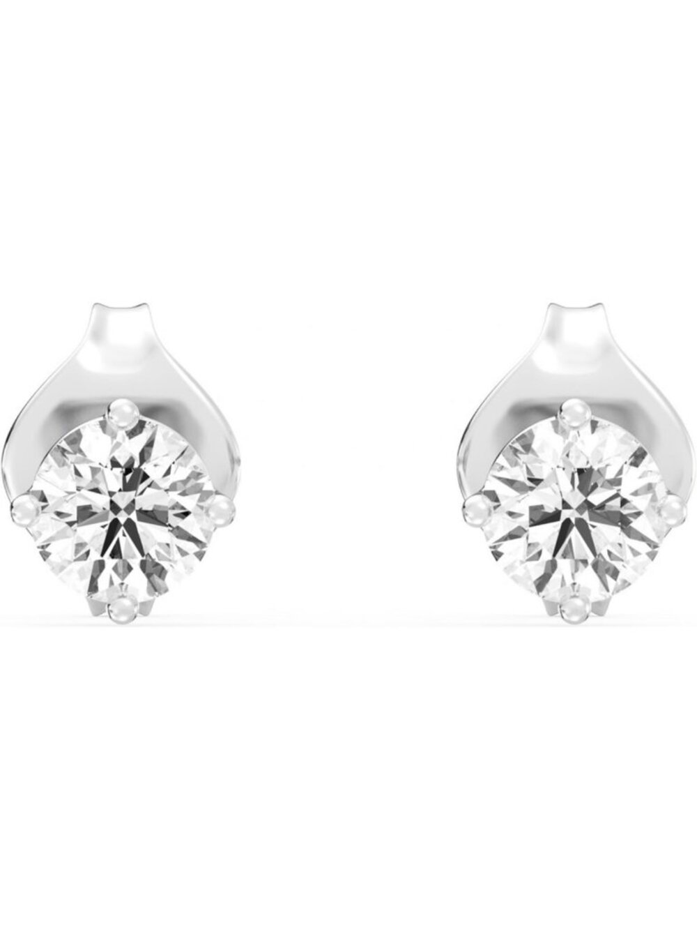 Real Lab Grown Diamond Stud Earrings for Women, 10KT Gold, 0.2-2 Ct Sparkle